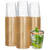 R-kay Gold Plastic Cups, Heavy Duty 10 OZ Disposable cups, Plastic Cocktail Glasses For Party, 50 Pack Disposable Cocktail Glasses (50, Gold) view 1