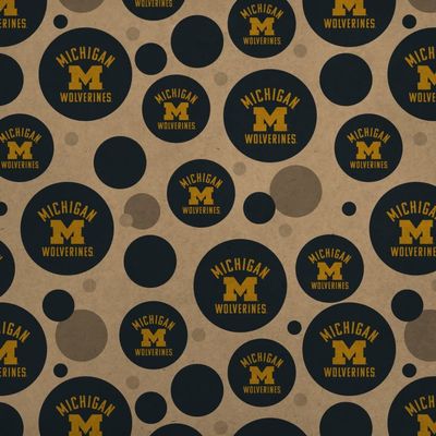 GRAPHICS & MORE University of Michigan Wolverines Logo Premium Kraft Gift Wrap Wrapping Paper Roll