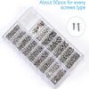 Restokki 1000 pcs Tiny Glasses Screws,Stainless Steel Eyeglass Sunglass Screws Repair Replacement Kit Tiny Screws Nut Washer Assortment for Spectacles Watch view 2