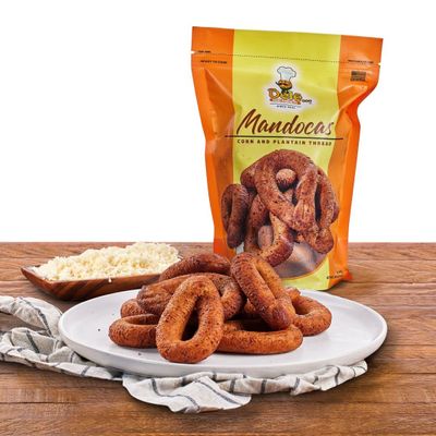 DELE FOOD Mandocas, One Bag 24 oz Frozen Plantain and Cornmeal Rings Made with a Traditional Venezuelan Recipe Pre Cooked and Ready to Heat in Oven or Air Fryer Vegetarian Snack for Any Time