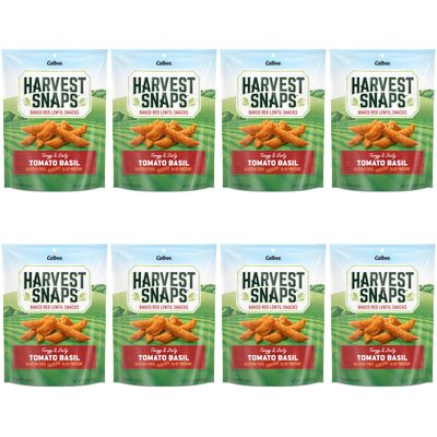 Harvest Snaps (Tomato Basil Snack Crisps, 8 Snack Packs), 3.0 ounces