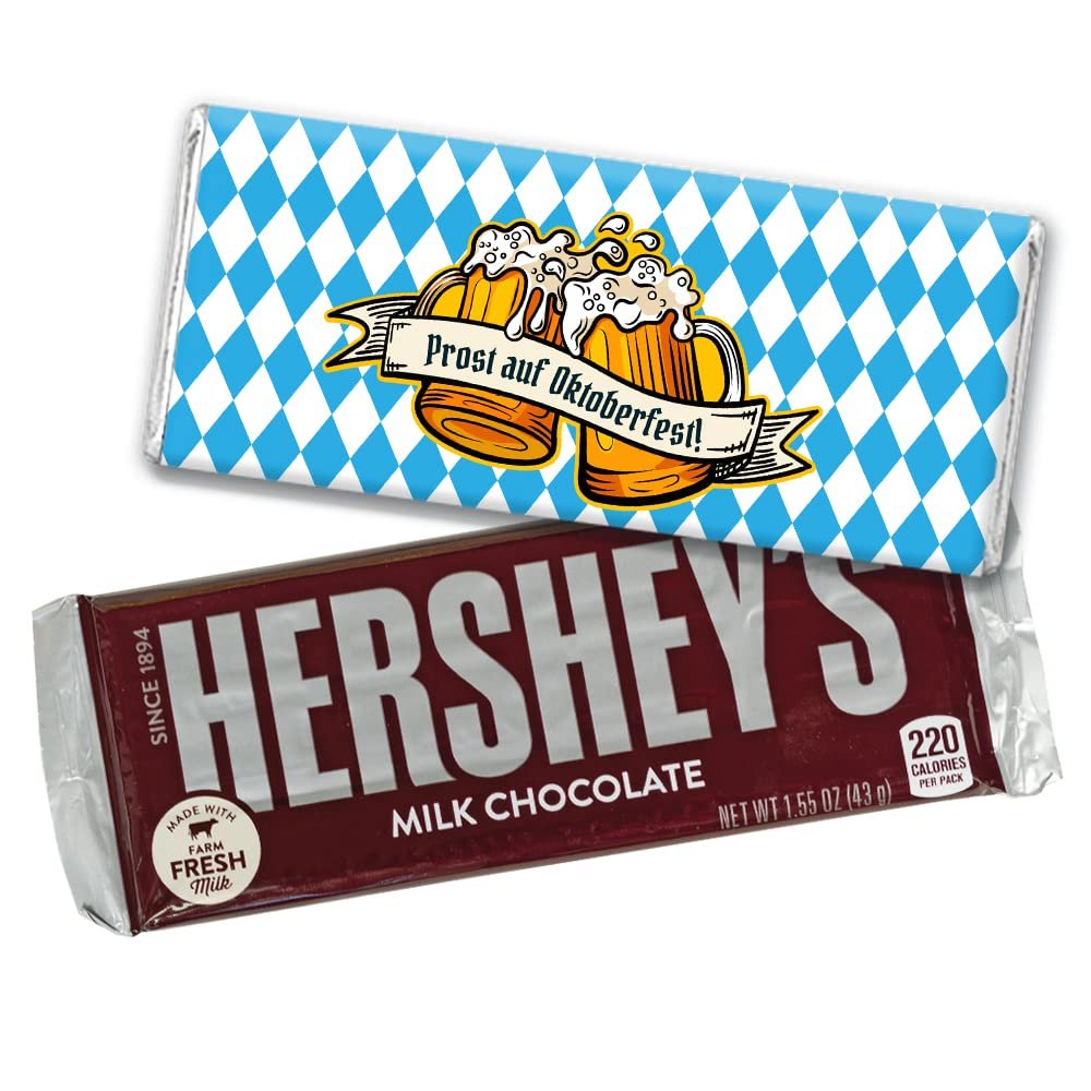 36ct Oktoberfest Party Favors Personalized Candy Chocolate Bars in Bulk (36 Count) - Prost!