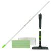 Pulex TechnoPad Window Cleaning Kit with Aluminum Pole and Green Microfiber Pads for Windows view 1