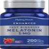 Piping Rock Melatonin 5mg | 200 Fast Dissolve Tablets | Berry Flavor | Adult Supplement | Vegetarian, Non-GMO, Gluten Free Formula view 1