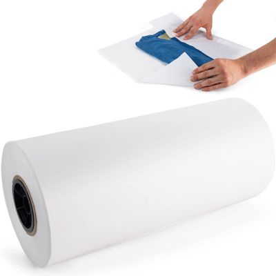 IDL Packaging 18" x 1800' SatinPack Tissue Paper Roll, 20 Basis Weight, White Color - Acid-Free Decorative Tissue Paper for Packaging Clothing, Gift Wrapping, Art Projects, Crafts