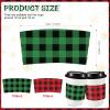200 Pieces Christmas Coffee Sleeves Disposable Christmas Coffee Cup Sleeves Plaid Coffee Sleeves Hot Chocolate Bar Cup Sleeves Tea Cup Sleeves for 12 oz and 16 oz Hot Chocolate Coffee Cocoa Tea Cups view 3