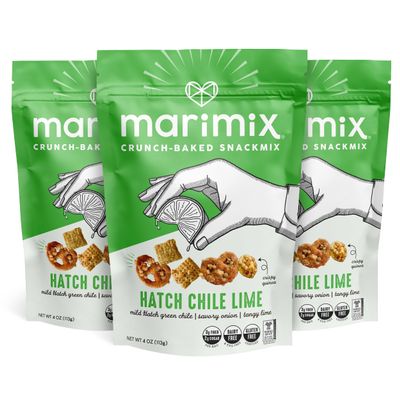 Marimix Snack Mix | Hatch Chili Lime | Crunch Baked Sweet & Salty Savory Plant Based Naturally Gluten Free Whole Grain Fiber Charcuterie Pretzel Trail Party Mix | No Artificial Ingredients