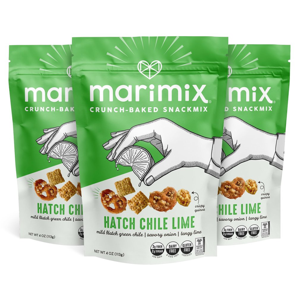 Marimix Snack Mix | Hatch Chili Lime | Crunch Baked Sweet & Salty Savory Plant Based Naturally Gluten Free Whole Grain Fiber Charcuterie Pretzel Trail Party Mix | No Artificial Ingredients