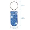 Aluminum Keychain Medication Pill Box Mini Size Pill Holder,Waterproof and Light Weight Pill Case, Bling Pill Container Key Chain Medicine Dispenser Organizer Bottle Storage Aluminum Keychain,Pink view 3