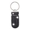 Aluminum Keychain Medication Pill Box Mini Size Pill Holder,Waterproof and Light Weight Pill Case, Bling Pill Container Key Chain Medicine Dispenser Organizer Bottle Storage Aluminum Keychain,Black view 1