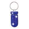 Aluminum Keychain Medication Pill Box Mini Size Pill Holder,Waterproof and Light Weight Pill Case, Bling Pill Container Key Chain Medicine Dispenser Bottle Storage Aluminum Keychain,Dark Blue view 1