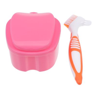 FOMIYES 1set Plastic Case Cleaning Brush Kit for Care Storage Box Soft-bristled Tooth Cleaner for Partial and Full Case Brush