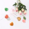10 PCS Healing Crystals Bulk Natural Stone Heart Shape Amethyst Rose Quartz Tiger Eye Clear Quartz Obsidian Pocket Palm Thumb Gemstone Decor for Garden, Lawn, Flowerpot view 2