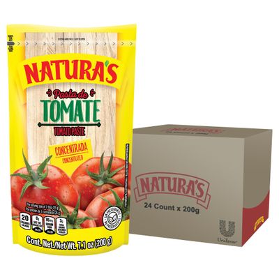 Natura's Natural Tomato Paste, Heat-and-Eat Tomato Paste, 7.1 Oz (Pack of 24)