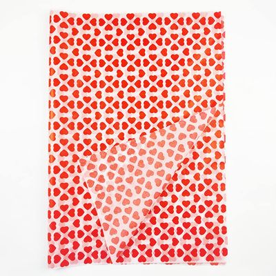25 Sheets Red Heart Bulk Tissue Paper Gift Wrap 19.7 x 27.5 Inch Gift Bags Decor Tissue Paper for Valentine's Day Wedding Bridal Showers Party