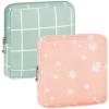 airogym 2 Pack Period Bag for Womens, Sanitary Napkin Storage Bag, Functional Waterproof Sanitary Pads Bags for Panty Liners, Tampons, Menstrual Cups Pouches, Sanitary Pads Organizer with Zipper view 1