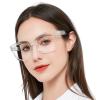 MARE AZZURO Oversized 3.00 Bifocal Reading Glasses Women Blue Light Blocking Readers 100 125 150 175 200 225 250 275 300 350 (Transparent, 3.0) view 1