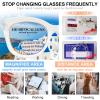 MARE AZZURO Oversized 3.00 Bifocal Reading Glasses Women Blue Light Blocking Readers 100 125 150 175 200 225 250 275 300 350 (Transparent, 3.0) view 3