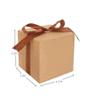 KUPOO 50PCS Favor Boxes,Candy Boxes 2.2x2.2x2.2 Inches Small Gift Boxes with Ribbons for Wedding Baby Shower Decorations Birthday Party Supplies (Brown) view 2