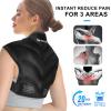 Chenove Ice Pack for Shoulders Upper Back with Strap, Neck and Shoulder Ice Pack Wrap Rotator Cuff Gel Reusable with Cold Compression Therapy, Soreness (Black) view 2