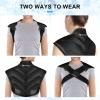 Chenove Ice Pack for Shoulders Upper Back with Strap, Neck and Shoulder Ice Pack Wrap Rotator Cuff Gel Reusable with Cold Compression Therapy, Soreness (Black) view 4