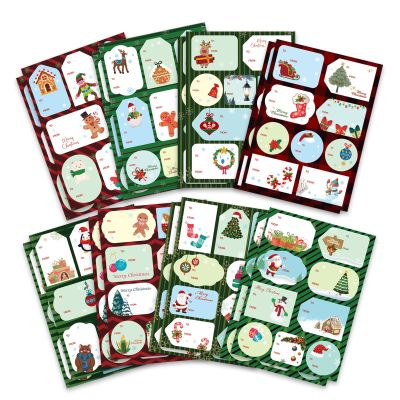 138PCS Christmas Tags Sticker Christmas Gift Labels Stickers, Xmas to from Name Tags, Name Labels for Christmas Gift Wrapping, Holiday Present Label