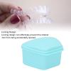 Trapezoid Retainer Case, Mouth Guard Cases, Denture Case Partial Tooth Case Denture Box Denture Storage Boxes, Travel Portable Denture Bath Box for Home Office Blue view 3