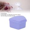 Trapezoid Retainer Case, Mouth Guard Cases, Denture Case Partial Tooth Case Denture Box Denture Storage Boxes, Travel Portable Denture Bath Box for Home Office Purple view 3