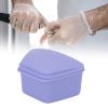 Trapezoid Retainer Case, Mouth Guard Cases, Denture Case Partial Tooth Case Denture Box Denture Storage Boxes, Travel Portable Denture Bath Box for Home Office Purple view 4