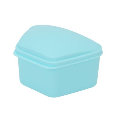 ANGGREK Retainer Case, Trapezoid Retainer Case Travel Portable Denture Storage Box for Home Office(Blue)