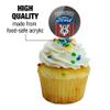 GRAPHICS & MORE Ford Genuine Parts Cupcake Picks Toppers Decoration Set of 6 view 3