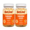 BeLive Turmeric Gummies - Curcumin with Black Pepper & Ginger Extract - 500 mg of Turmeric and Ginger Supplement for Immune Support, Healthy Skin, and Mobility - Tropical Flavor | 2 Pack view 1