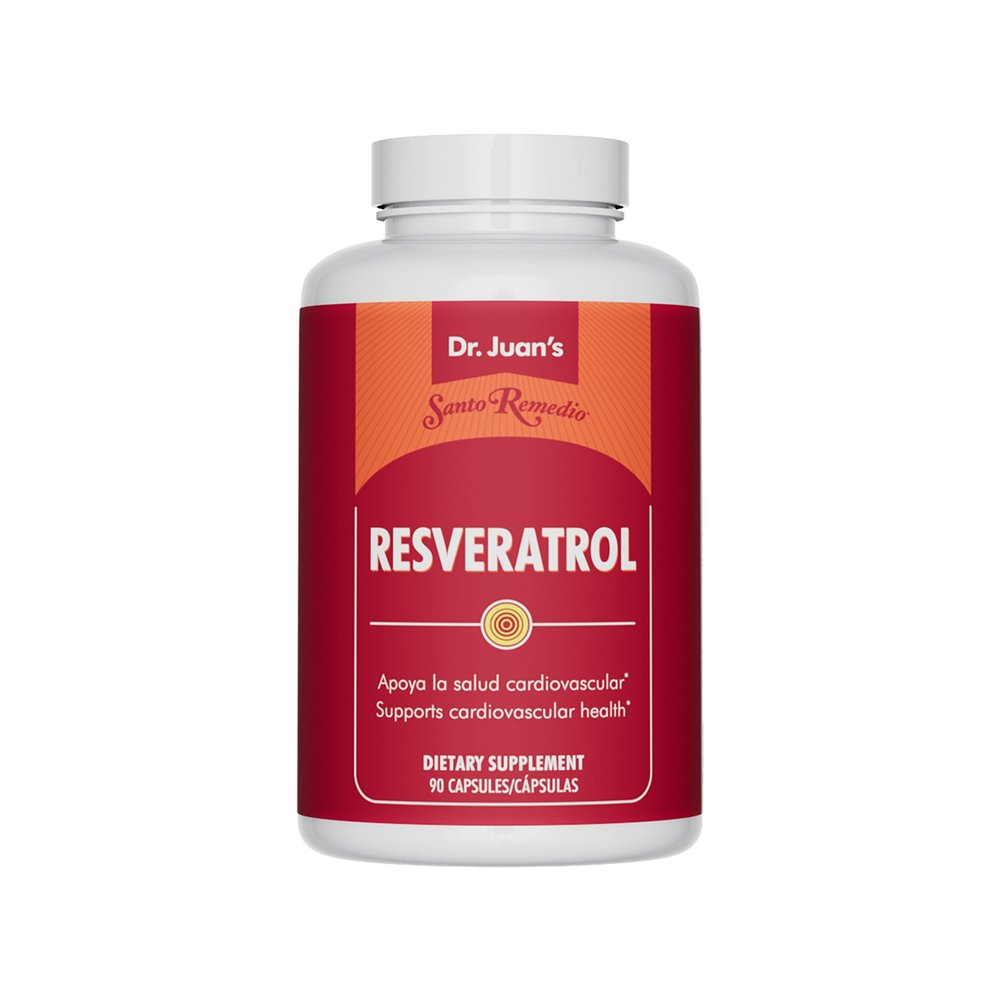 Santo Remedio Trans-Resveratrol 200 mg Supplement, Cardiovascular & Antioxidant Support*, Plant-Based & Vegan, Gluten Free, No Artificial Colors, 90 Vegetarian Capsules, Wellness Gift for Adults