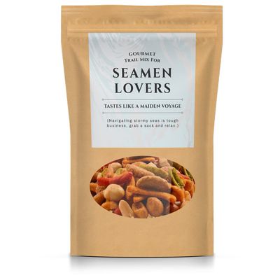 SEAMEN LOVERS Gourmet Trail Mix - Funny Snack Gag Gift Stocking Stuffers Kepperton Premium Party Snacks Weird Gifts for Women Unique Adults 9.0 ounces 1 count