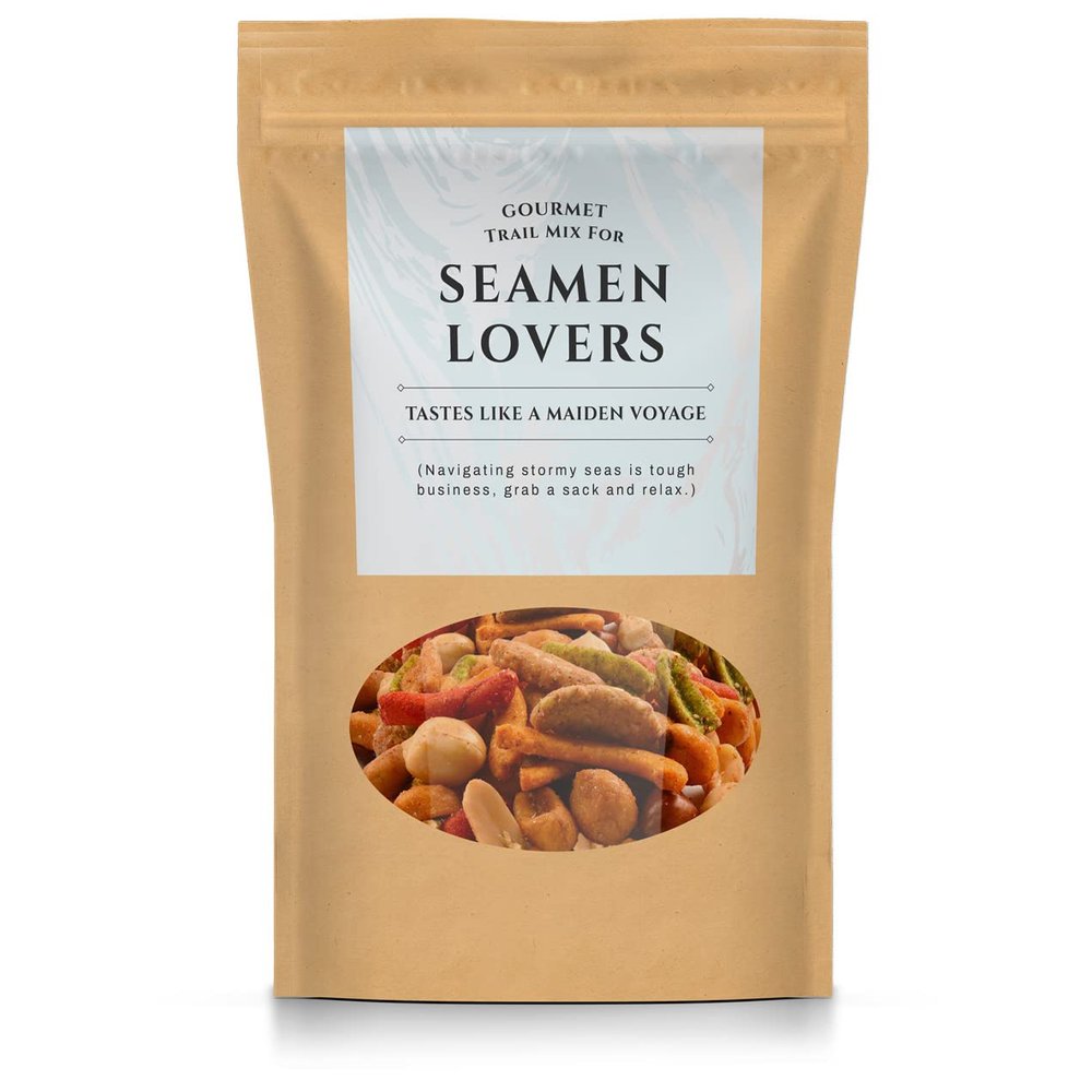 SEAMEN LOVERS Gourmet Trail Mix - Funny Snack Gag Gift Stocking Stuffers Kepperton Premium Party Snacks Weird Gifts for Women Unique Adults 9.0 ounces 1 count