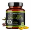 Dr. HERBALIST Castor Oil Capsules 1600mg - Cold Pressed Ricinus Communis Softgels | Supports Digestive Wellness & Hair Skin Vitality* | Halal, Non-GMO, Vegan | 60ct view 1