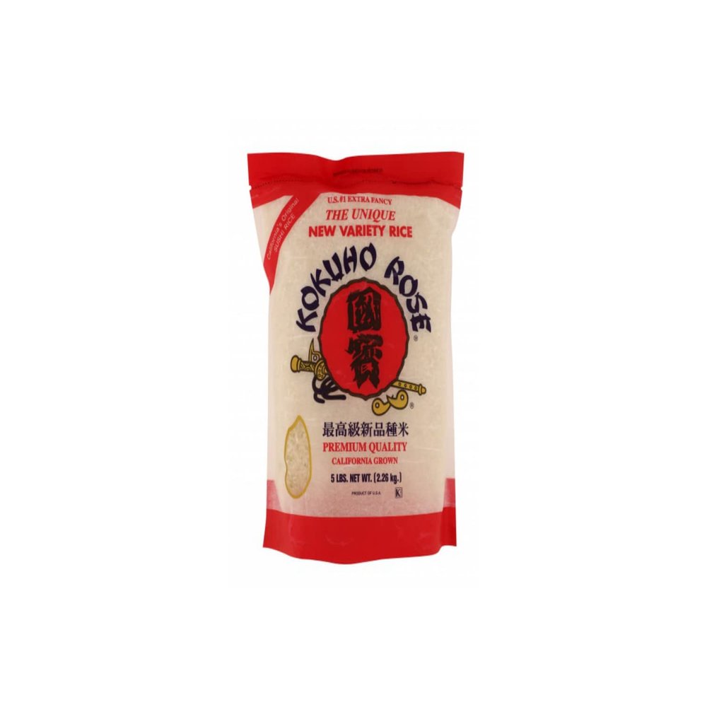 Kokuho Rose, Premium California Grown, Medium Grain White Rice (5, 10, 15, 40 Lbs) (5 Pounds)