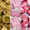 200pcs Personalized Breast Cancer Awareness Candy Favors Chocolate Goodie Bag Filler, (Miniatures, Kisses, Peanut Butter Cups) - Be the Hope view 1