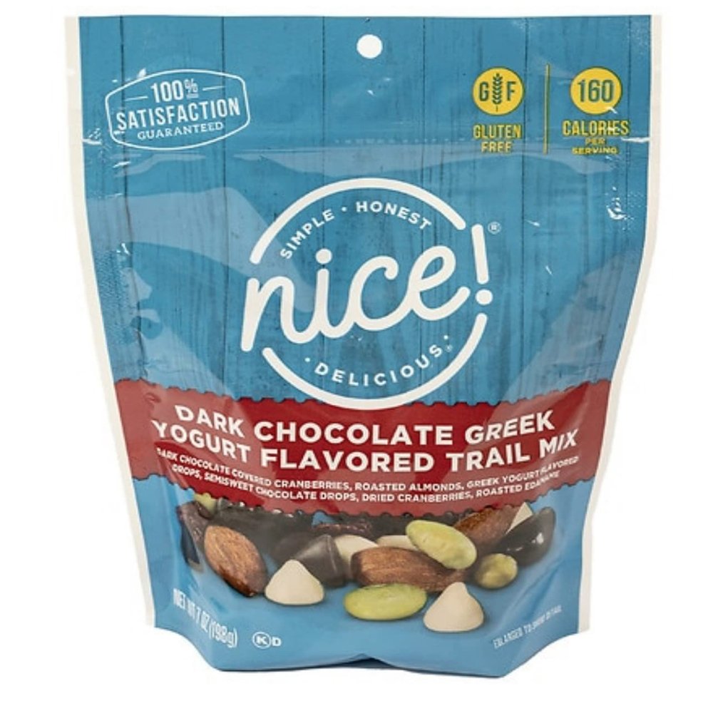 Nice Dark Chocolate Greek Yogurt Flavored Trail Mix 7 oz (Pack pf 2)