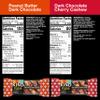 KIND Minis Bars, Peanut Butter Dark Chocolate and Dark Chocolate Cherry Cashew, Gluten Free, Variety Pack, 0.7 OZ, (Pack of 20) view 3