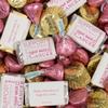 200pcs Personalized Breast Cancer Awareness Candy Favors Chocolate Goodie Bag Filler, (Miniatures, Kisses, Peanut Butter Cups) - Words for a Cure view 1
