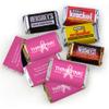 200pcs Personalized Breast Cancer Awareness Candy Favors Chocolate Goodie Bag Filler, (Miniatures, Kisses, Peanut Butter Cups) - Think Pink view 2