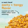 Snak Club Toasted Corn with Hidden Valley Ranch Seasoning, Roasted and Salted Corn Nuggets, Gluten-Free and Kosher Snack, 3 oz Resealable Bags, 6 Pack view 4