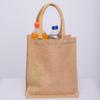 6 Pack Heavy Duty Sturdy Jute Burlap Tote Bags with Handles for Wedding Welcome Gift Bags, Shopping Bags, DIY, Crafts (Small: 9" x 11" x 4") view 4