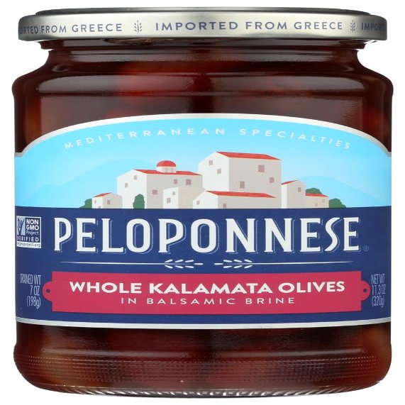 Peloponnese Kalamata Whole Olives, (Pack of 2)