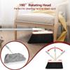 JEHONN Broom and Dustpan Set for Home, Long Handle Lightweight 180 Degree Rotating Broom Set Indoor, Upright Standing Dust Pan with Comb Teeth, Store Sweep Set for Room Kitchen Office (Grey & Red) view 4