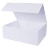 Aimyoo White Collapsible Gift Box with Magnetic Closure Lids 13.8x9x4.3 in, Large Bridesmaid Groomsman Proposal Boxes, Rectangle Present Box for Graduation Birthday Storage 1 Pack view 1