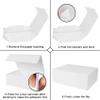 Aimyoo White Collapsible Gift Box with Magnetic Closure Lids 13.8x9x4.3 in, Large Bridesmaid Groomsman Proposal Boxes, Rectangle Present Box for Graduation Birthday Storage 1 Pack view 3