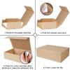 Aimyoo 5 Pack Brown Magnetic Gift Boxes with Lids 10.5x7x3 in, Medium Bridesmaid Groomsman Proposal Box, Rectangle Collapsible Box for Present Graduation Birthday Wedding Storage, 1 Count (Pack of 5) view 3