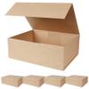 Aimyoo Brown Magnetic Gift Boxes with Lids 13.8x9x4.3 in, Large Bridesmaid Groomsman Proposal Box, Rectangle Collapsible Box for Present Graduation Birthday Storage 5 Pack view 1